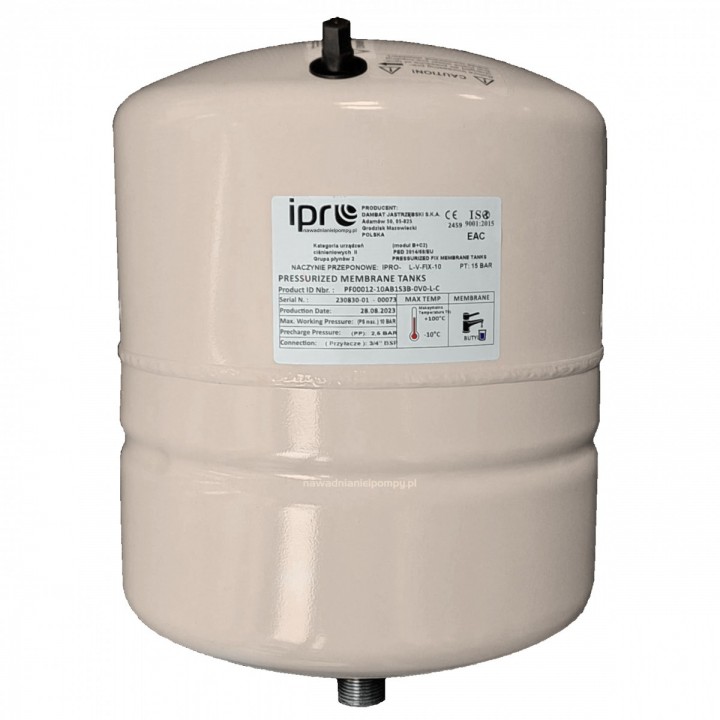 FIX V 8L zbiornik hydroforowy nakręcany IPRO | 5 lat gwarancji